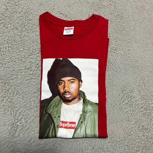 17aw Supreme Nasty Nas フォトt tee tシャツ 赤　RED M 