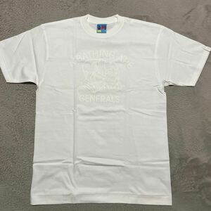 初期　A BATHING APE BAPE KAWS COLLEGE LOGO カレッジロゴ　tee tシャツ L 白　ホワイト　トーナルロゴ　GENERAL TONAL 