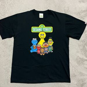 A BATHING APE BAPE KAWS SESAME STREET セサミストリート　tee tシャツ　2XL XXL 黒　ブラック　BABY MILO ベビーマイロ　CAMO 迷彩