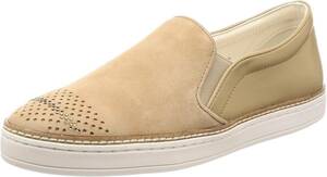 [piti] pumps PD8220 light beige suede 25.0~25.5 cm slip-on shoes shoes *3 point till including in a package possibility G478*