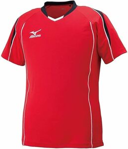  [Mizuno] バレーボールウェア プラクティスシャツ ジュニア V2MA6087 キッズ レッド×ブラック 日本 150 (日本サイズ150 相当) CC224