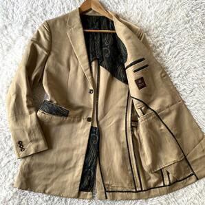 Lサイズ ●TAKEO KIKUCHI タケオキクチ テーラードジャケット サマージャケット スプリングコート ペイズリー パイピング メンズ ビジネスの画像1