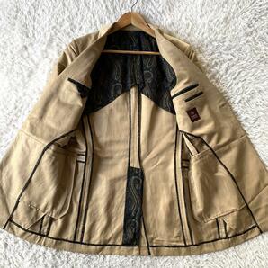 Lサイズ ●TAKEO KIKUCHI タケオキクチ テーラードジャケット サマージャケット スプリングコート ペイズリー パイピング メンズ ビジネスの画像6