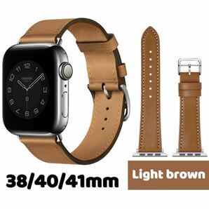 Apple Watch バンド 合皮 38/40/41mm ライトブラウン アップルウォッチバンド