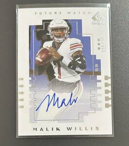 2022 UD Goodwin Champions Malik Willis RC Auto SP Authentic 299枚限定 Future Watch Titans NFL