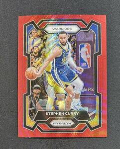 2023-24 Prizm NBA Stephen Curry Warriors Base #119 Ruby Wave Prizm Basketball