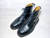 箱付【極美品】Tricker's トリッカーズ 高級 カントリーブーツ 黒 グッドイヤー製法 UK7.5-5（約26cm）イギリス製 メンズ_画像2