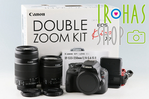 Canon EOS Kiss X7 + EF-S 18-55mm F/3.5-5.6 IS STM + EF-S 55-250mm F/4-5.6 IS II Lens With Box #51952L3