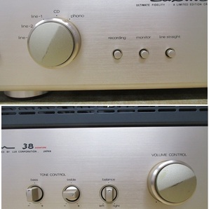 TJ-784（LUXMAN SQ-38 真空管アンプ）プリメインアンプ ラックスマン 管球式 オーディオ 音響機器 通電確認済み ジャンク 現状品の画像4