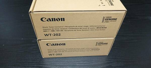 「新品　美品」キヤノン　CANON　回収トナーBOX　WT-202　2個セット　プチプチ発送