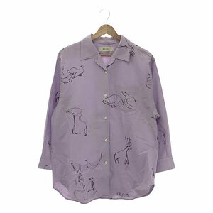 【新品】 WRYHT / ライト | 2022AW | ONE-PIECE COLLAR BLOUSE プリント ワンピースカラー ブラウス | 2 | HYDRANGEA | レディース