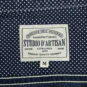 STUDIO D'ARTISAN / ステュディオ・ダ・ルチザン | ドット ウォバッシュ ワークシャツ | M | インディゴ | メンズの画像5