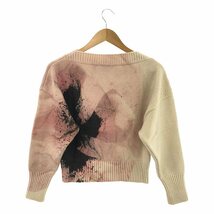 ALEXANDER MCQUEEN / アレキサンダーマックイーン | カシミヤブレンド ウールニット プルオーバー | XS | アイボリー/ブラック/ピンク系_画像4