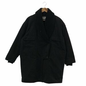 MM6 Maison Martin Margiela / エムエムシックスメゾンマルタンマルジェラ | 襟ボア ショールカラー ミリタリーコート | 38 | ブラック