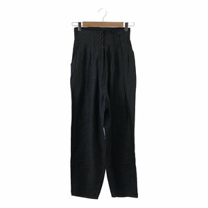 【新品】 FILL THE BILL / フィルザビル | 2019SS | HIGH WAIST TUCK TROUSER ハイウエスト リネントラウザー | 2 | MIDNIGHT BLUE