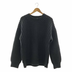 AURALEE / オーラリー | SUPER MILLED RIB KNIT / スーパーミルドリブニット | 4 | ブラック | メンズ