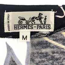 HERMES / エルメス | フロントリボンノースリーブカットソー | M | ネイビー/レッド/イエロー | レディース_画像5