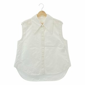 JIL SANDER / ジルサンダー | 2023SS | Sleeveless Buttoned Shirt ノースリーブシャツ | 34 | オフホワイト | レディース