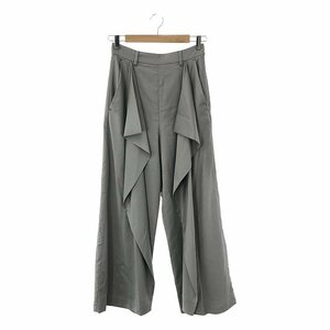 CLANE / クラネ | SQUARE FRILL PANTS フリルパンツ | 2 | グレー | レディース