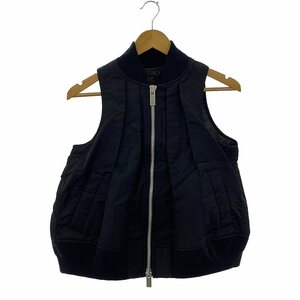 【新品】 sacai / サカイ | 2024SS | Nylon Twill Vest べストジャケット | 1 | ブラック | レディース