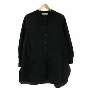 YAECA / ヤエカ | No Collar Long Shirt シャツ | S | ブラック | レディース