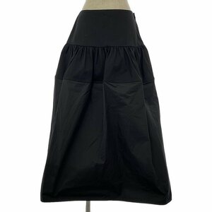 【美品】 JIL SANDER / ジルサンダー | 2023AW | ボリュームフレア ロングスカート | 36 | ブラック | レディース