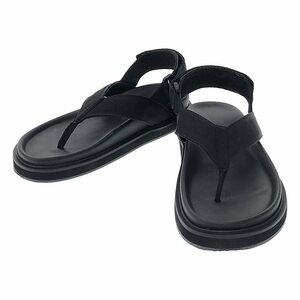 【美品】 nagonstans / ナゴンスタンス | Tong Sandal アンクルストラップ トングサンダル | 24 | ブラック | レディース