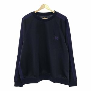 【新品】 Needles / ニードルス | Track Crew Neck Shirt / タック クルーネック スウェット シャツ | XL | ネイビー | メンズ