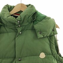 MONCLER V / モンクレールV | × VISVIM ビズビムコラボ IDE VEST イデ ヴィンテージ加工 フーデッド ダウンベスト | 2 | グリーン_画像2