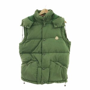 MONCLER V / モンクレールV | × VISVIM ビズビムコラボ IDE VEST イデ ヴィンテージ加工 フーデッド ダウンベスト | 2 | グリーン