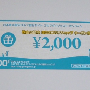 GDOゴルフダイジェスト・オンライン★株主優待★ゴルフショップクーポン券★2000円分券★有効期限2024/07/31の画像1