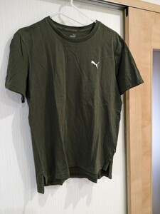 PUMA short sleeves T-shirt L size color :.. green 