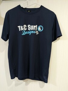 半袖Ｔシャツ　T＆Ｃ Surf Lサイズ　バックプリント　色:紺
