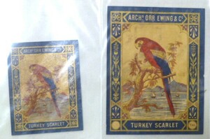  that time thing / Meiji period? * wrapping paper / quotient industry design * ARCH. ORR EWING & Co. /ta- key scarlet * same design / large small 2 sheets 