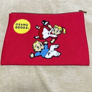 オサムグッズ　OSAMU GOODS サガラ刺繍ポーチ　サガラ　ポーチ　赤