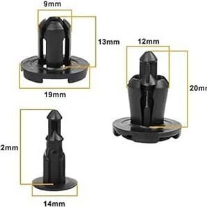 JUTOSU 9mm穴径 三菱用 プッシュ エンジン アンダー カバー 保持クリップ ホール リベット ファスナー 泥フラップ ナの画像5