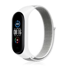 即決 送料無料 未使用 mi band ４5 6 7 白 ホワイト 交換用 交換 バンド ベルクロ マジックテープ ベルト ループ ナイロン マジックテープ_画像1