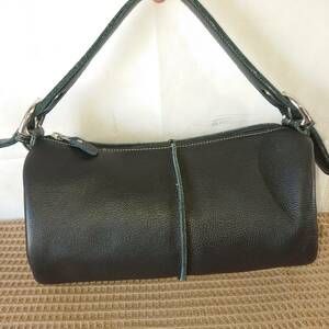 * beautiful goods *D8M1581* handbag * black cow leather firmly feeling . unused . close men's & lady's 