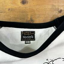 THE REAL McCOY'S / ザ・リアルマッコイズ SURFS UPプリント ラグランtシャツ サイズ４０ 両面プリント コットン ホワイト アメカジ USED_画像6