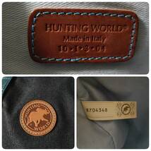 1円~【希少/極美品】ハンティングワールド HUNTING WORLD トートバッグ メンズ ビジネス ハンド 手提げ 肩掛け A4 PC 書類鞄 デニム 紺_画像9