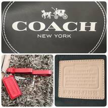 1円~【未使用級】コーチ COACH ビジネスバッグ メンズ ビジネス トート ハンド 手提げ 肩掛け A4 PC 書類鞄 通学 通勤 pvc レザー 黒 _画像9