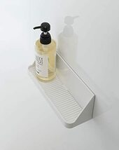 Belca 浴室用ラック マグネット 2WAYバスラック L 移動可能なフック付き 幅30×奥行9.1×高さ11cm ホワイト 錆びない 風呂_画像7