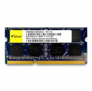 M098-38GS ノートPC 換装・増設用メモリ S.O.DDR3-1600 8GB × 1 