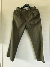 PHIGVEL　フィグベル　BELTED　MILITARY　TROUSERSE　FOREST　W３２_画像1