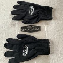 NISSAN ORIGINAL GLOVE ニッサンオリジナルグローブ黒　未使用　軍手　手袋_画像3