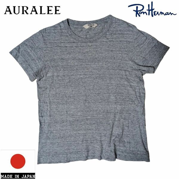 AURALEE X Ron Herman グレー Tシャツ