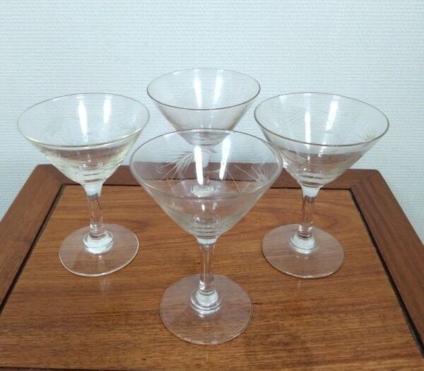 カクテルグラス 昭和レトロ カットグラス