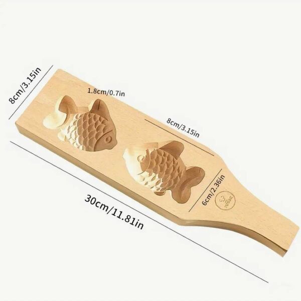 木製ケーキ型　金魚鯉型月餅型　菓子型 木製 彫刻 木彫 木型 型枠 型 和菓子 調理 