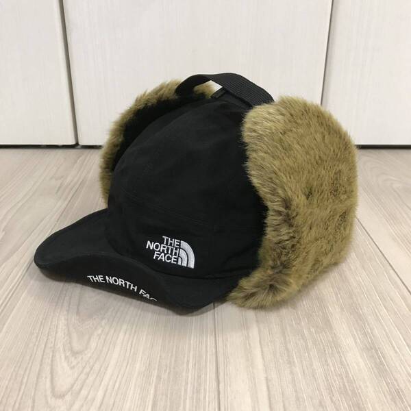 美品 L THE NORTH FACE Novelty Frontier Cap NN41708ノベルティ フロンティア フライト ボンバー キャップ 帽子 ファー ハット ブラック