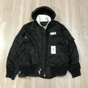 Sacai NIKE Layered MA-1 windrunnerナイキ サカイ ボンバー トラック ナイロン ジャケット パーカー ジャージ ウィンドランナー ブルゾン